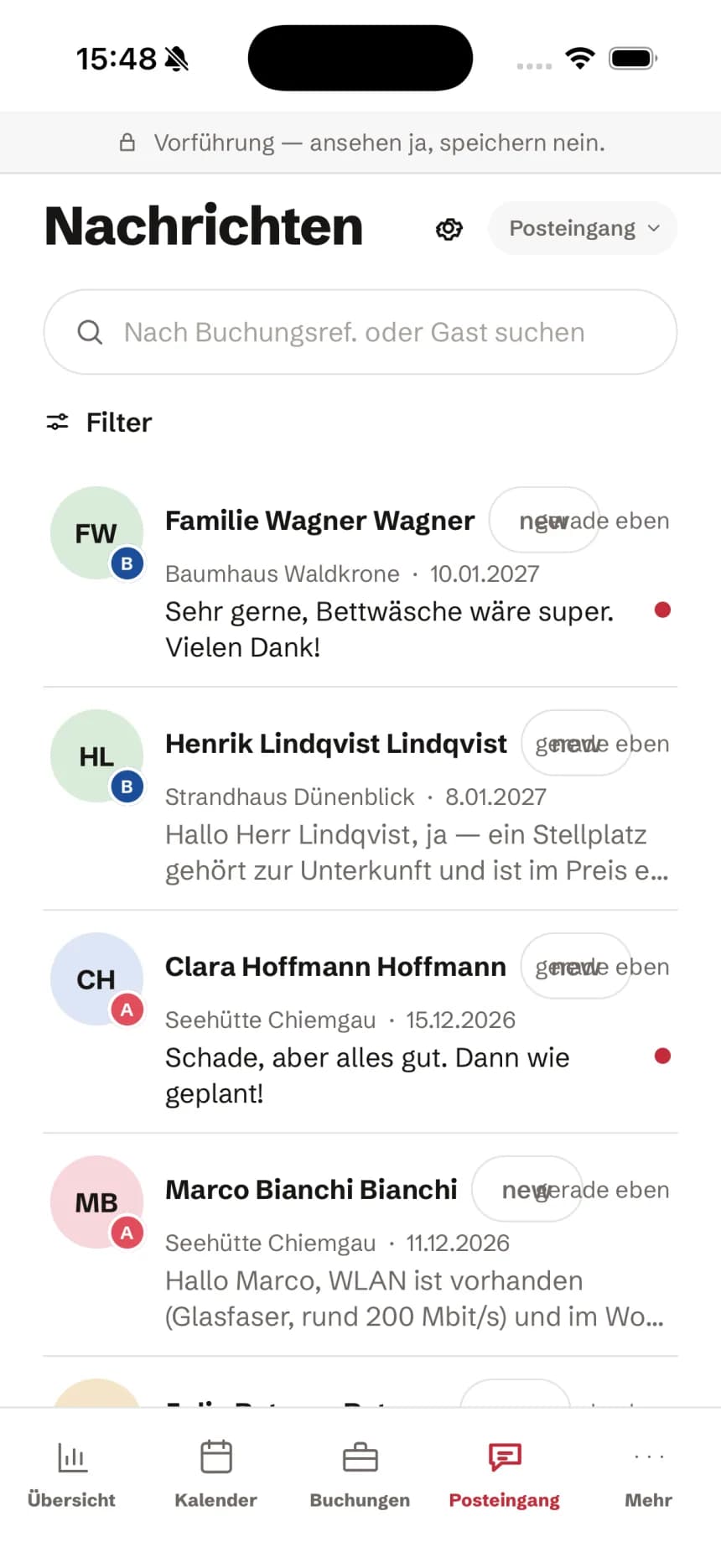 Du erfährst es sofort.